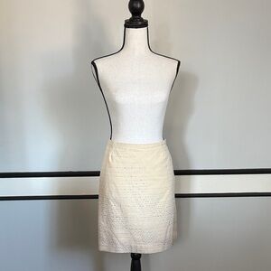 Barneys New York Cream Mini Skirt